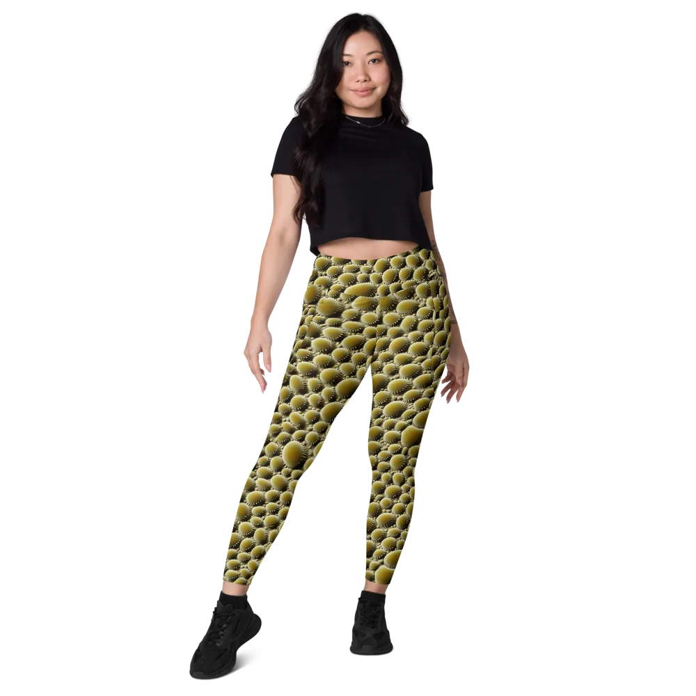 Golden Burrow on Leggings with Pockets — Front