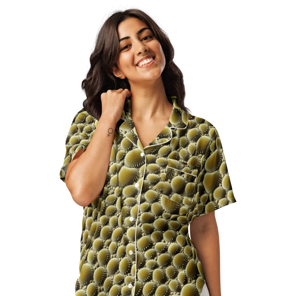 Golden Burrow on Women's Short Sleeve Pajama Top — Front