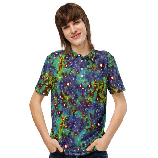 Bioluminescent Wilds on a Men's Slim Fit Polo Shirt