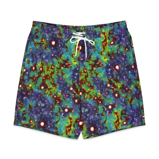Bioluminescent Wilds on a Men's Board Shorts