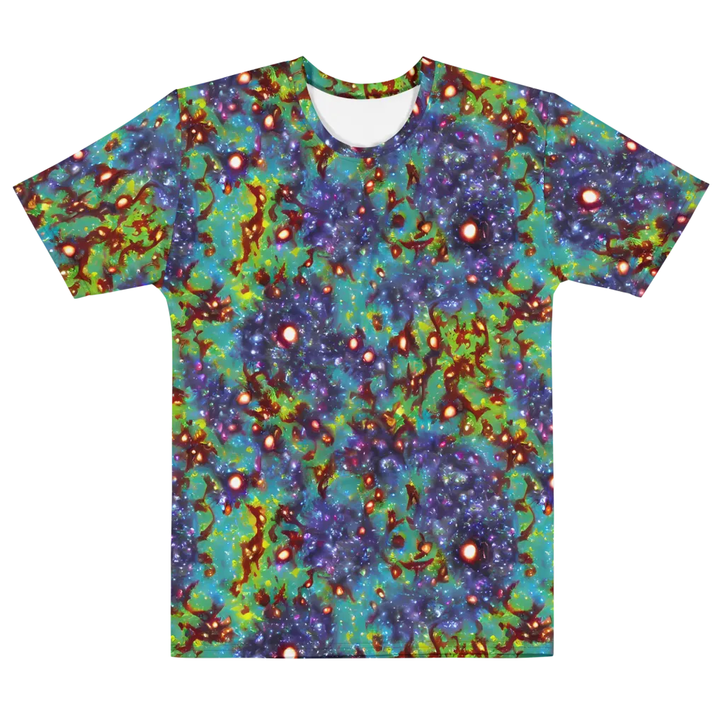 Bioluminescent Wilds on Men's Cotton Crew Neck T-Shirt — Front
