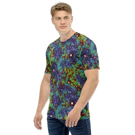 Bioluminescent Wilds on a Men's Crew Neck T-Shirt