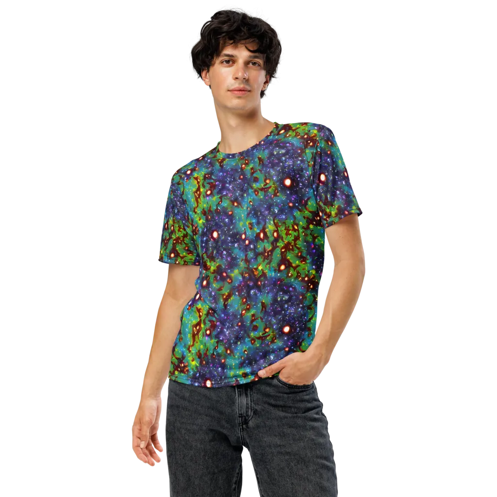 Bioluminescent Wilds on Men's Crew Neck T-Shirt — Front