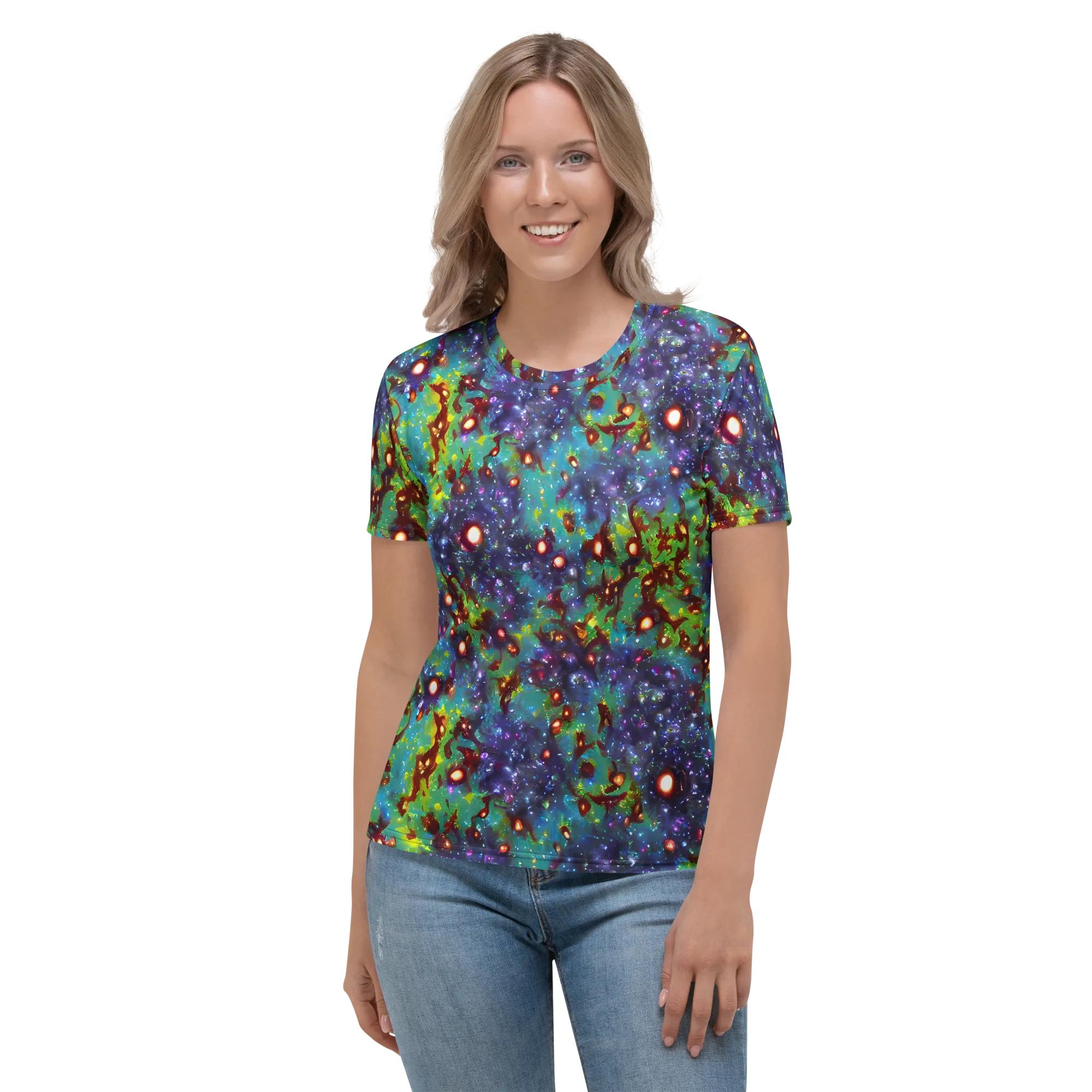 Bioluminescent Wilds on Women's Crew Neck T-Shirt — Front
