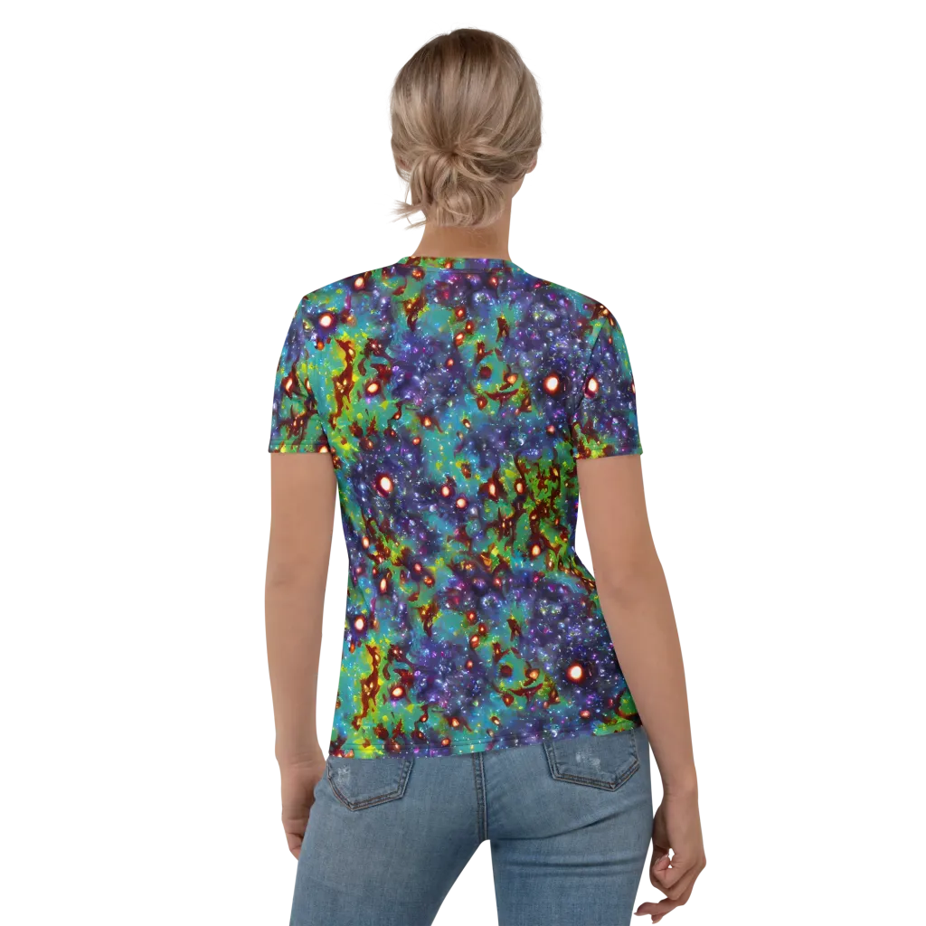 Bioluminescent Wilds on Women's Crew Neck T-Shirt — Back