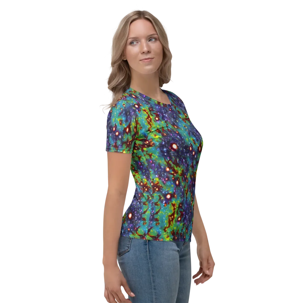 Bioluminescent Wilds on Women's Crew Neck T-Shirt — Right