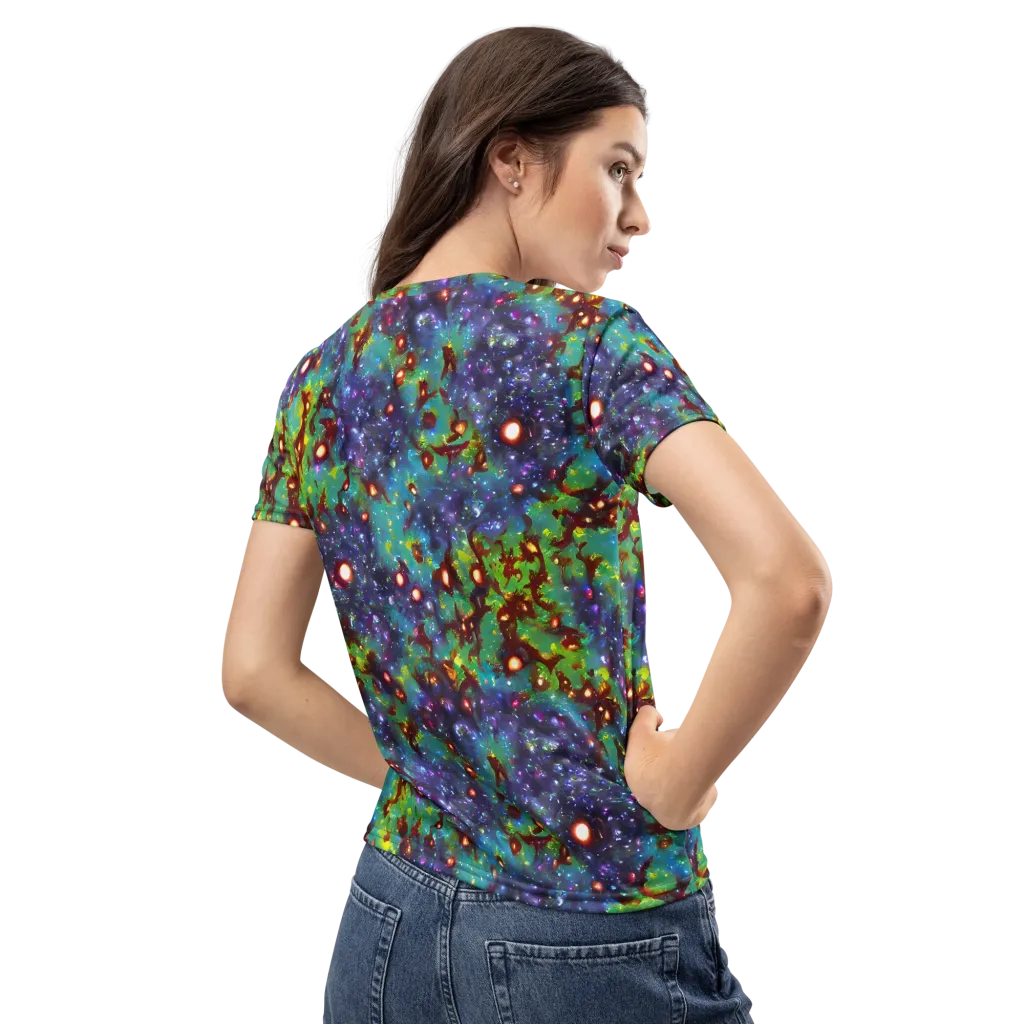 Bioluminescent Wilds on Women's Crew Neck T-Shirt — Back