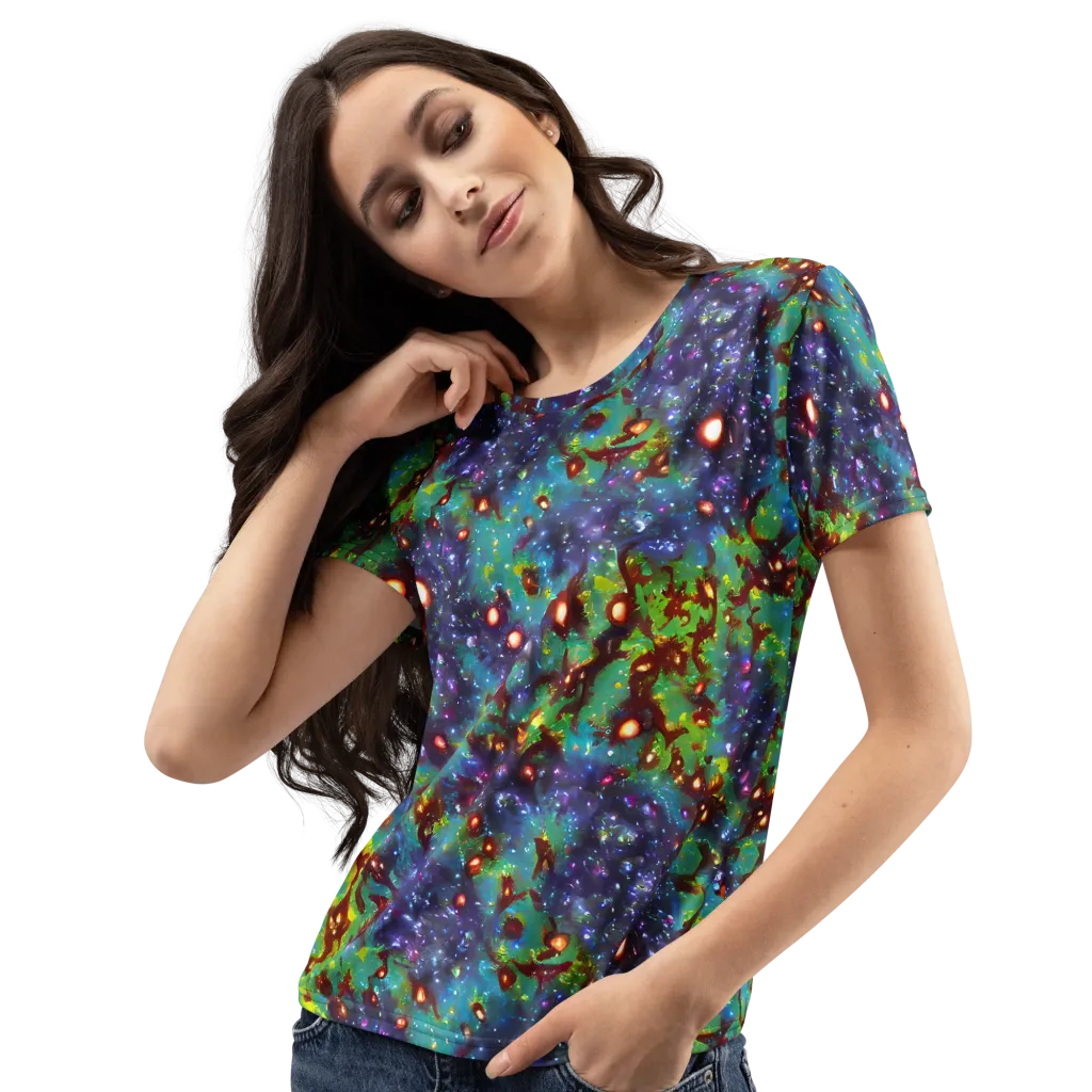 Bioluminescent Wilds on Women's Crew Neck T-Shirt — Left Front