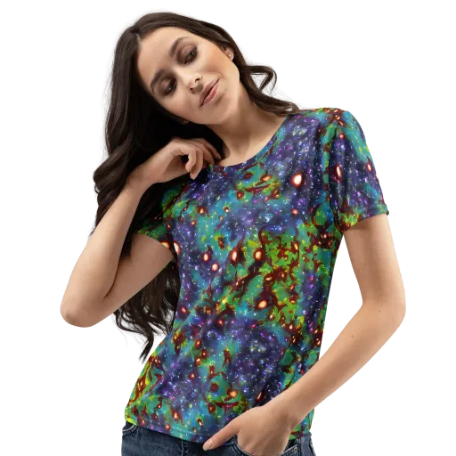 Bioluminescent Wilds on a Women's Crew Neck T-Shirt