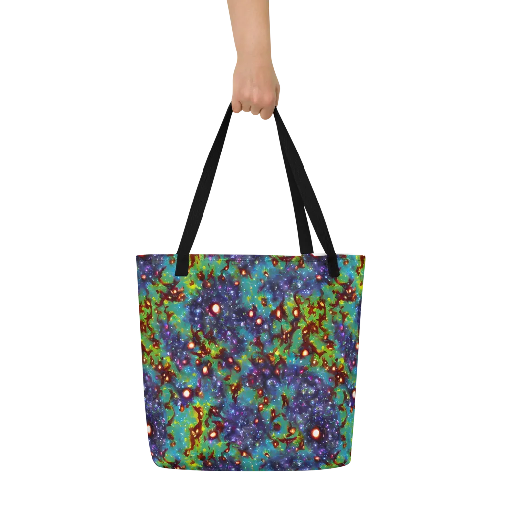Bioluminescent Wilds on Large Tote Bag W/ Pocket — Front