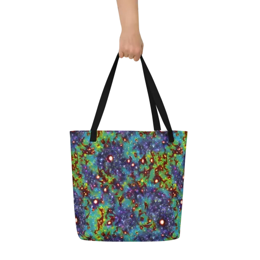 Bioluminescent Wilds on a Large Tote Bag W/ Pocket