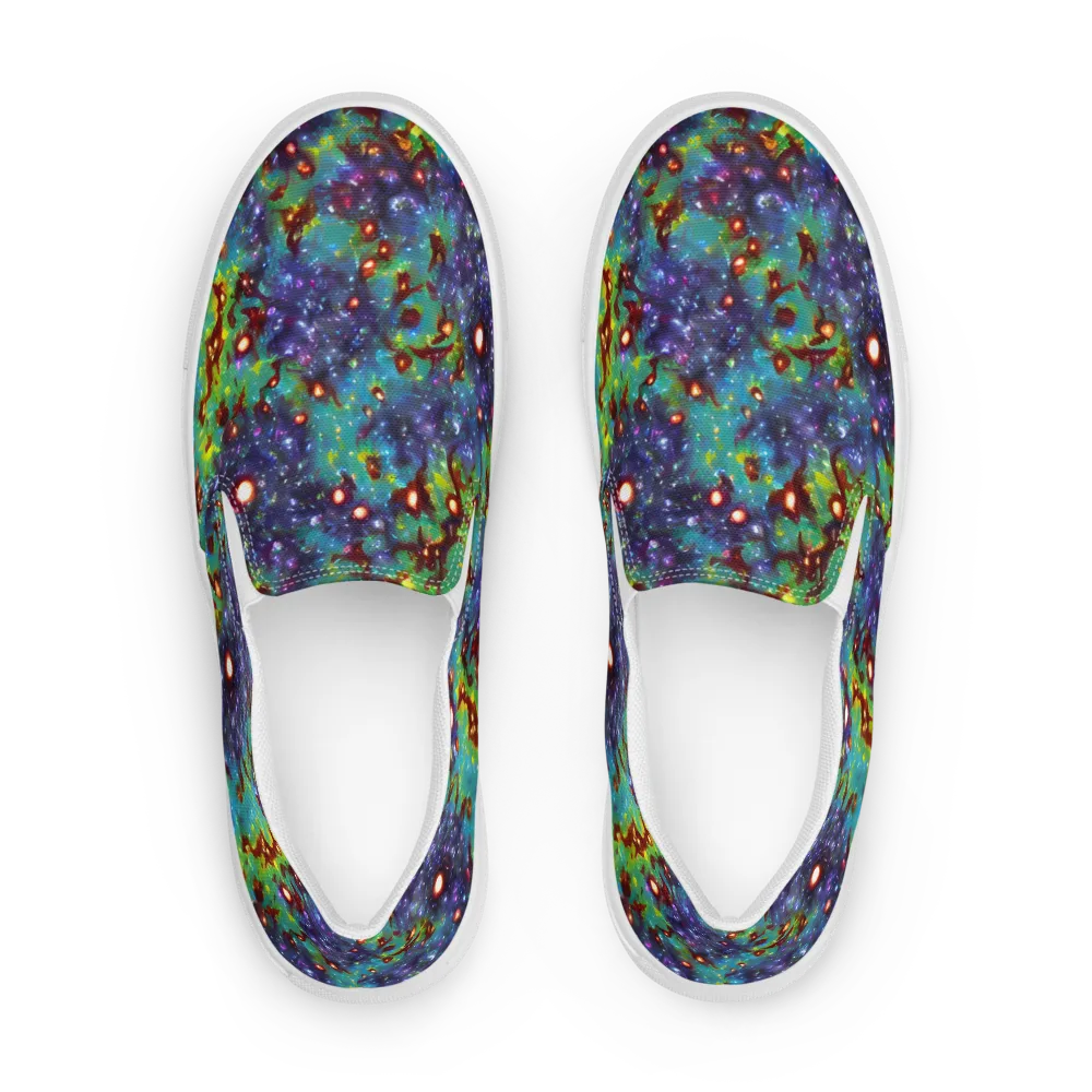Bioluminescent Wilds on Women's Slip-On Canvas Shoes — Front