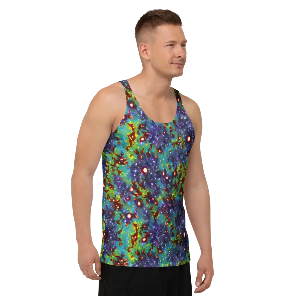 Bioluminescent Wilds on Men's Tank Top — Right Front