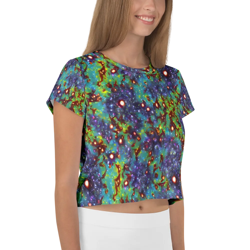 Bioluminescent Wilds on Crop Tee — Right