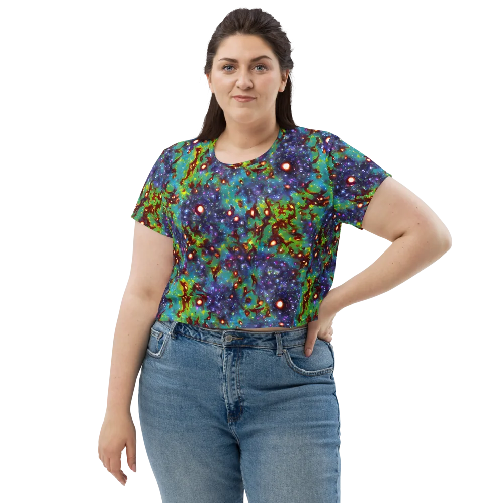 Bioluminescent Wilds on Crop Tee — Front