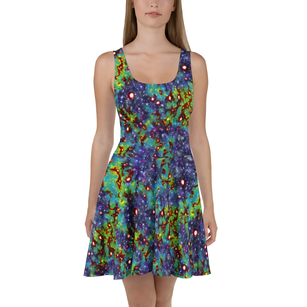 Bioluminescent Wilds on Skater Dress — Front
