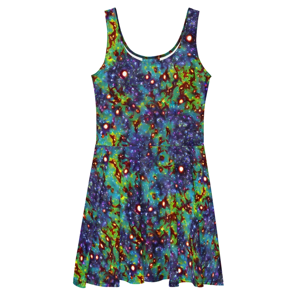 Bioluminescent Wilds on Skater Dress — Front