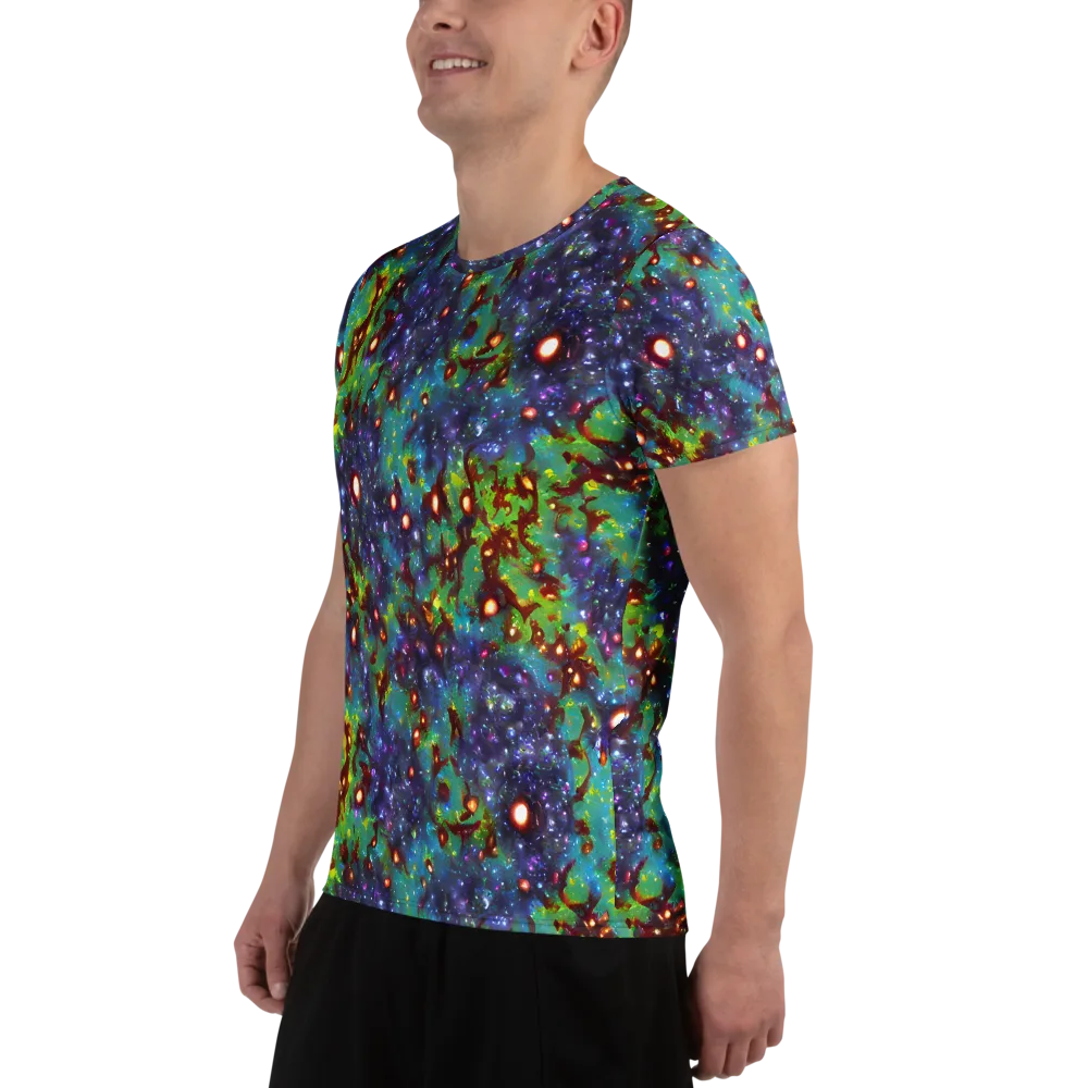 Bioluminescent Wilds on Men's Athletic T-Shirt — Left