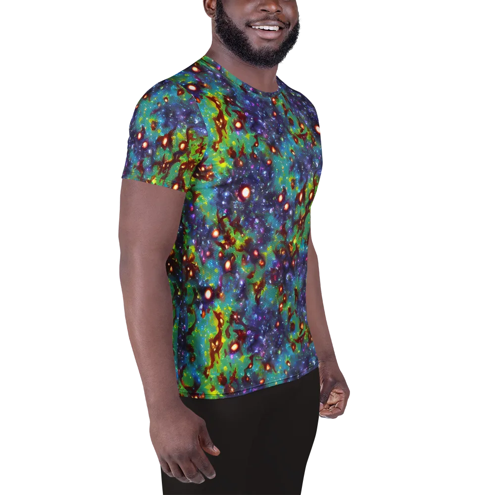 Bioluminescent Wilds on Men's Athletic T-Shirt — Right