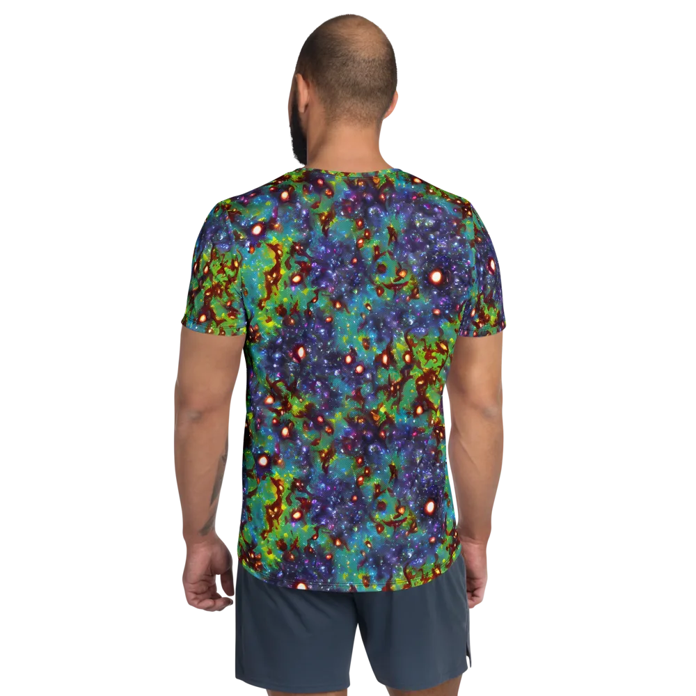 Bioluminescent Wilds on Men's Athletic T-Shirt — Back