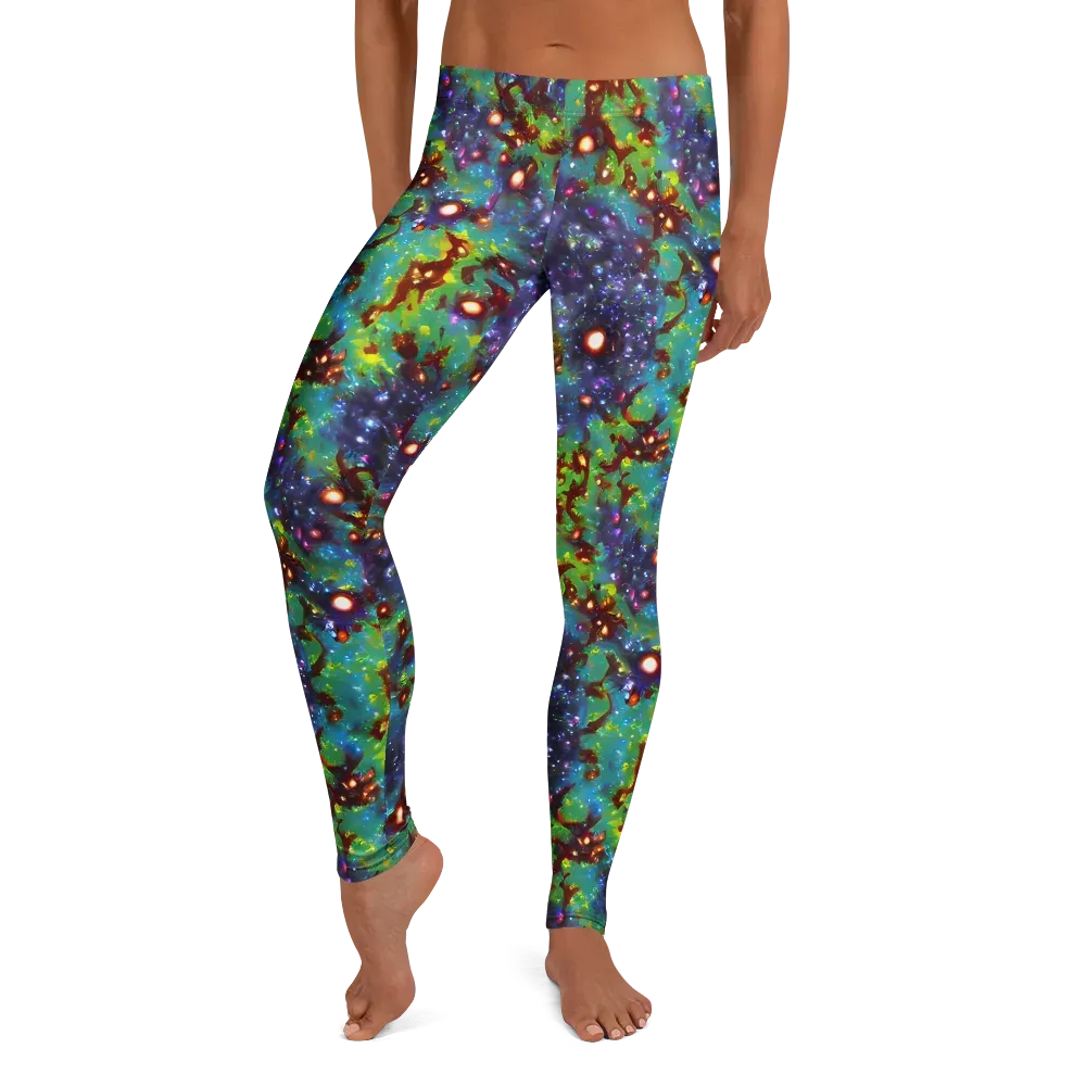 Bioluminescent Wilds on Leggings — Front