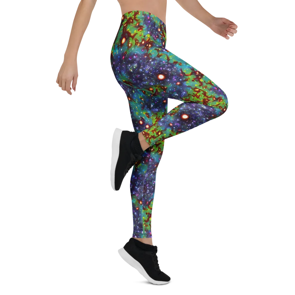 Bioluminescent Wilds on Leggings — Right