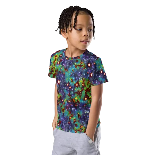 Bioluminescent Wilds on a Kids Crew Neck T-Shirt