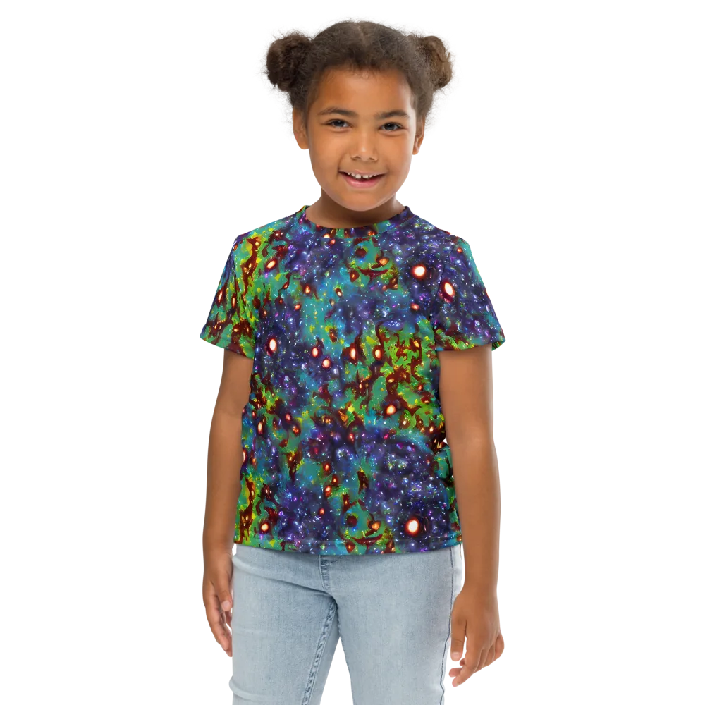 Bioluminescent Wilds on Kids Crew Neck T-Shirt — Front
