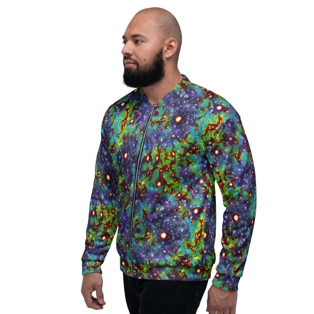 Bioluminescent Wilds on Bomber Jacket — Left