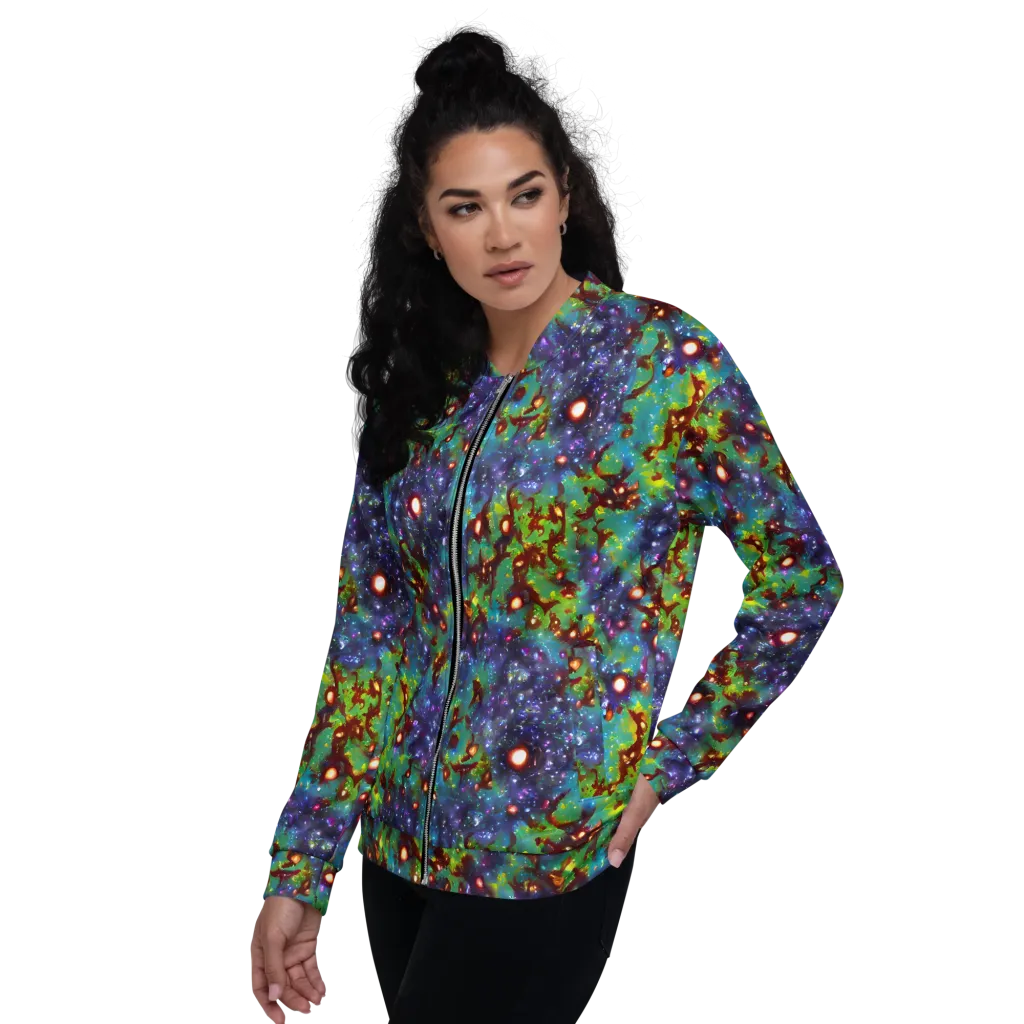 Bioluminescent Wilds on Bomber Jacket — Left