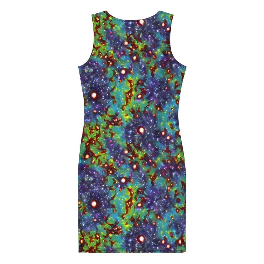 Bioluminescent Wilds on Bodycon Dress — Back