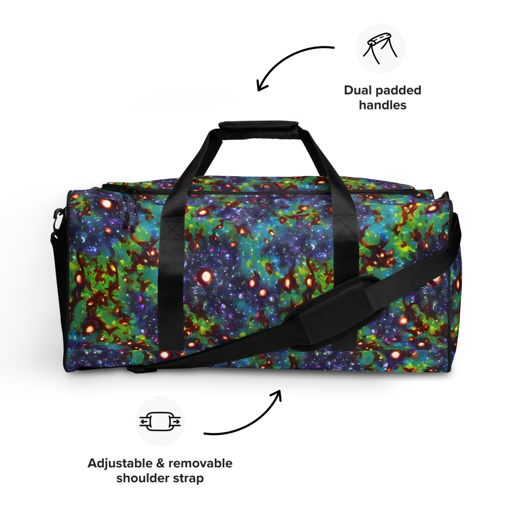Bioluminescent Wilds on Duffle Bag — Front