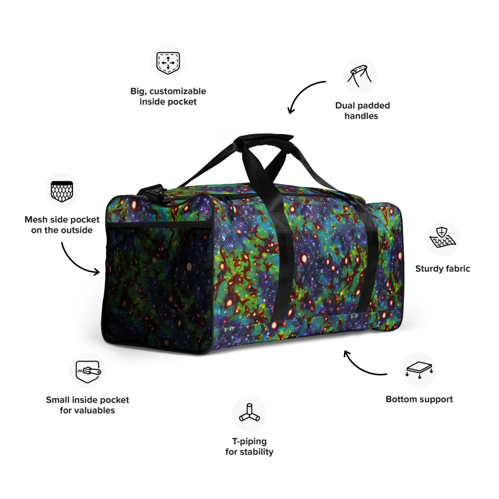 Bioluminescent Wilds on Duffle Bag — Right Front