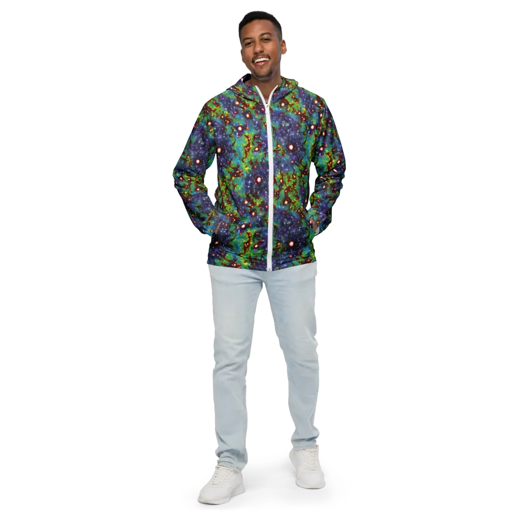 Bioluminescent Wilds on Men's Windbreaker — Front