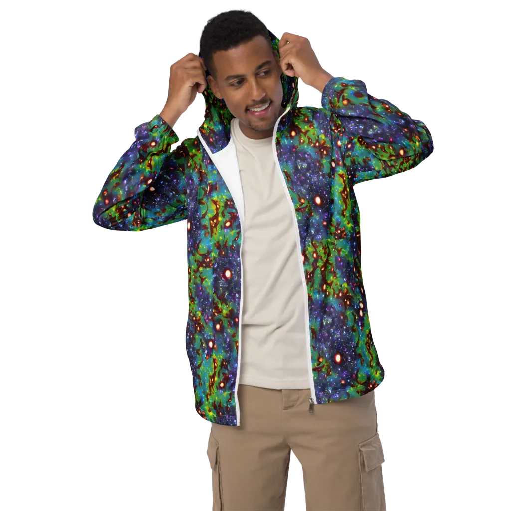 Bioluminescent Wilds on Men's Windbreaker — Front