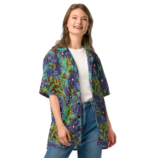 Bioluminescent Wilds on a Button Shirt