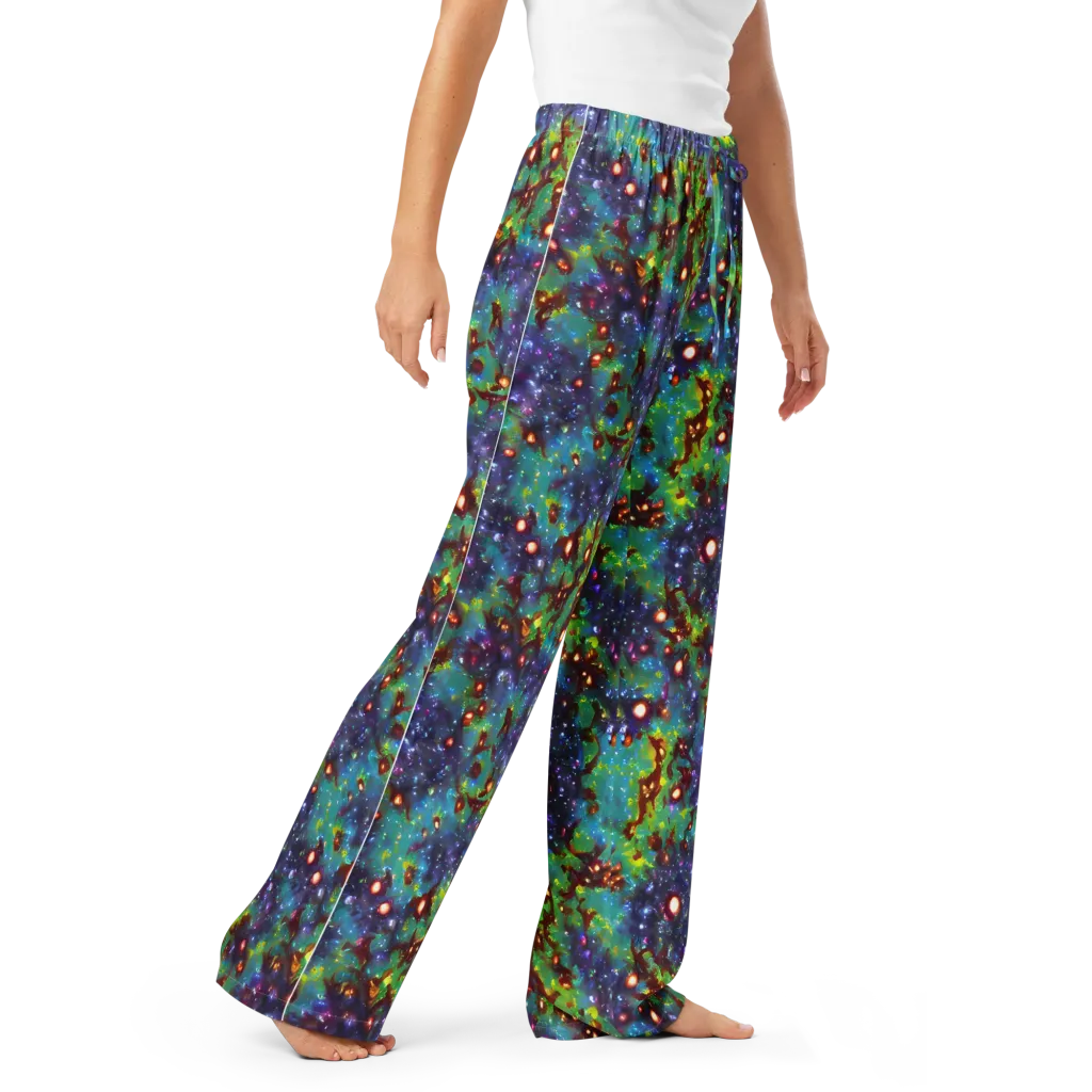 Bioluminescent Wilds on Women's Pajama Pants — Right Front