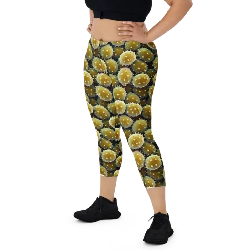 Golden Spore on a Capri Leggings