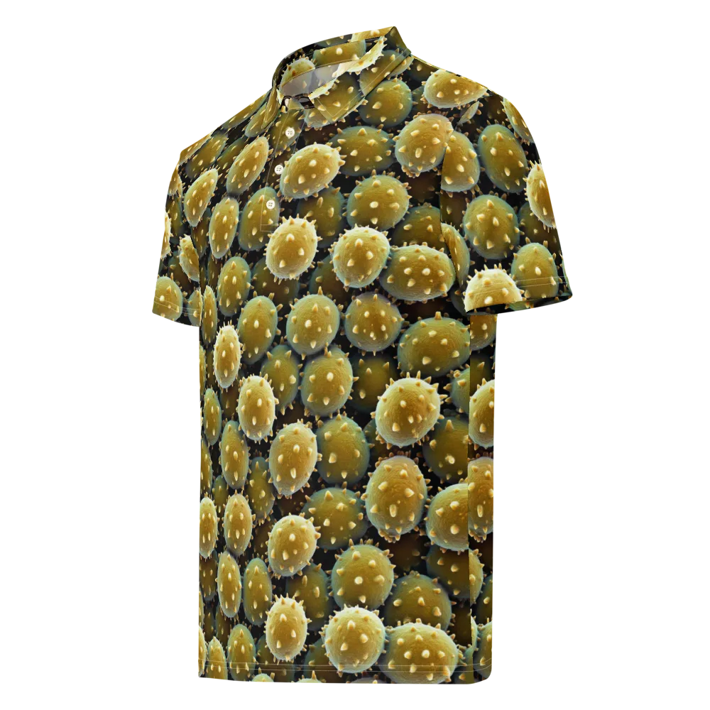 Golden Spore on Men's Slim Fit Polo Shirt — Left Front