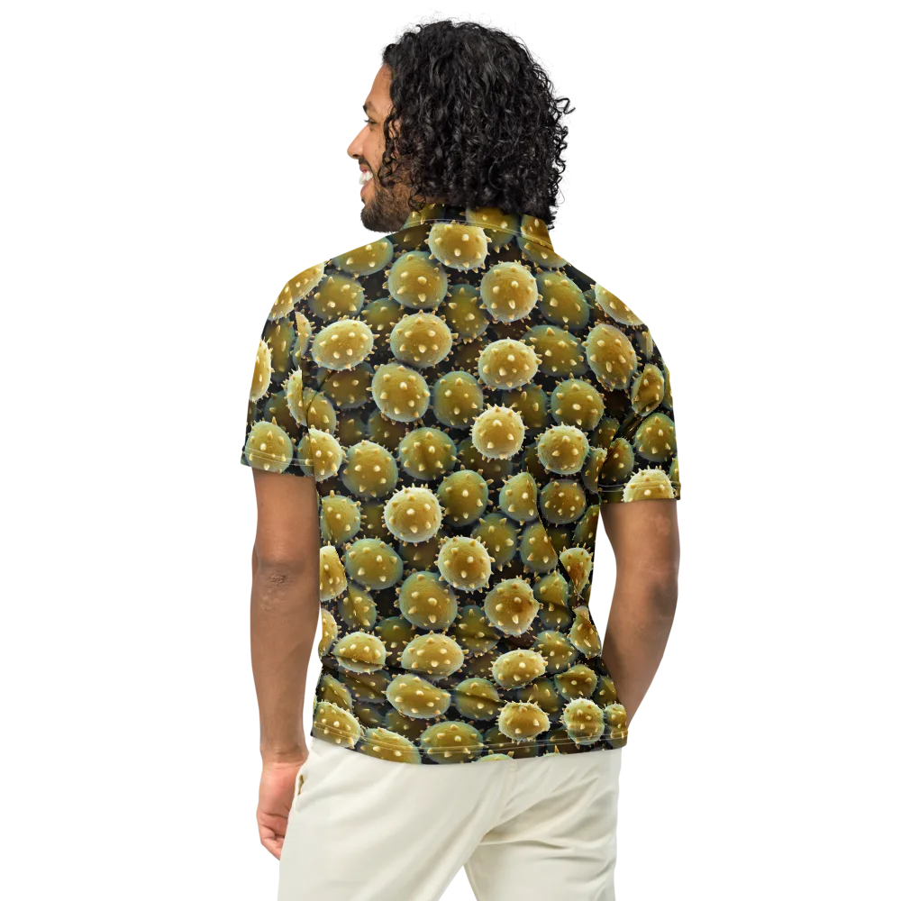 Golden Spore on Men's Slim Fit Polo Shirt — Back