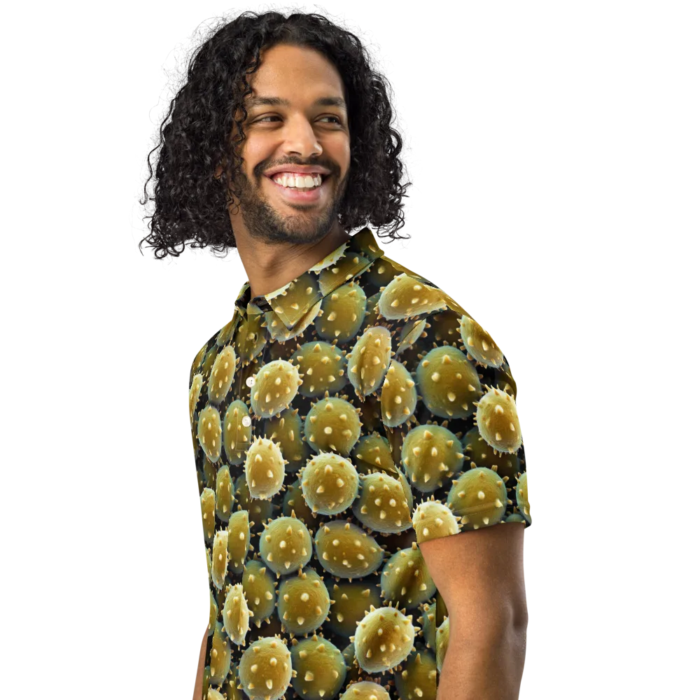 Golden Spore on Men's Slim Fit Polo Shirt — Left Front