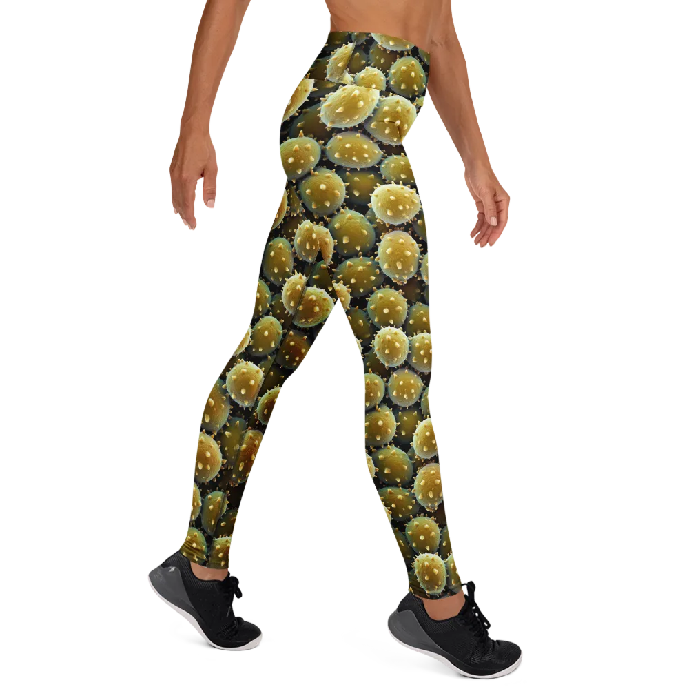 Golden Spore on Yoga Leggings — Right