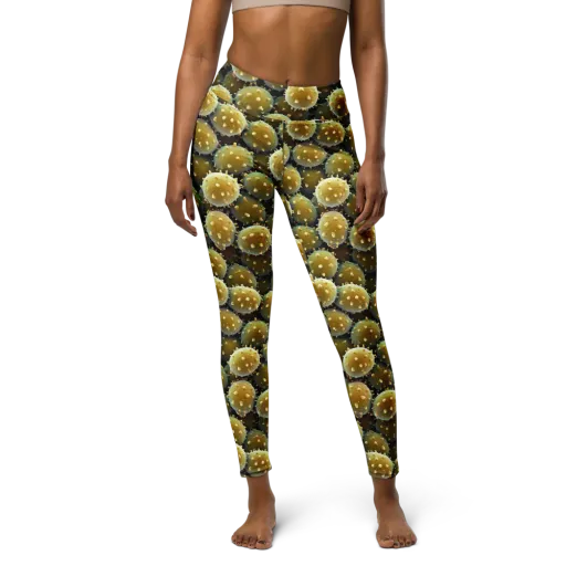 Golden Spore on a Yoga Leggings