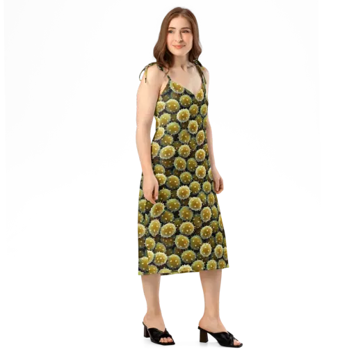 Golden Spore on a Slip Dress