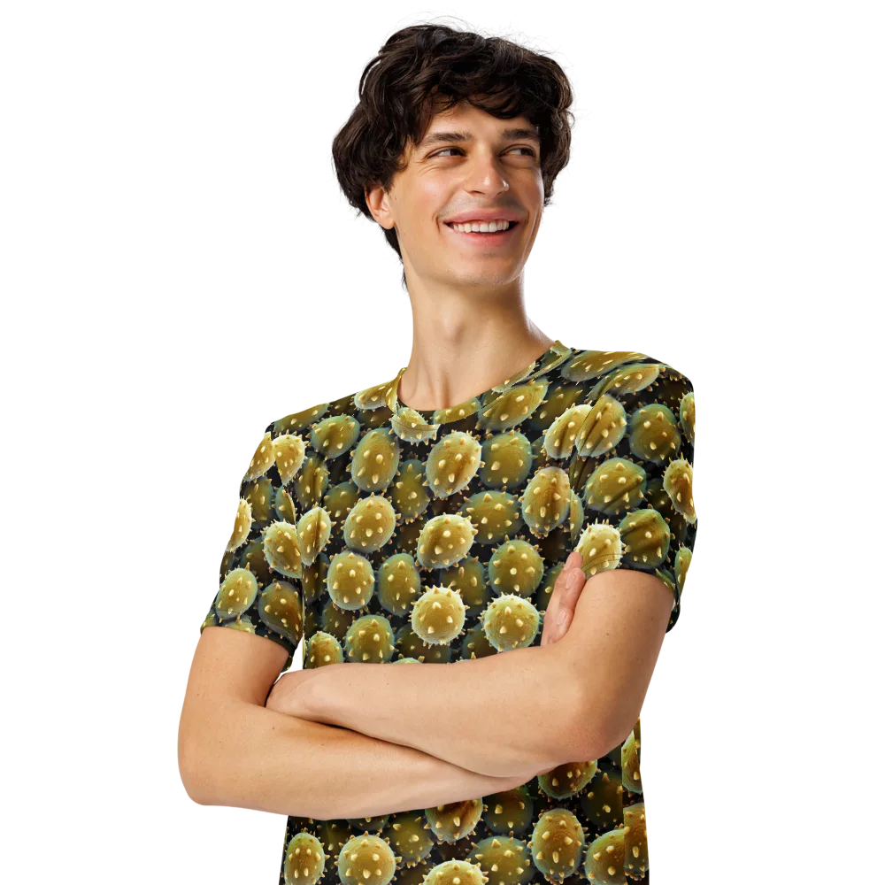 Golden Spore on Men's Crew Neck T-Shirt — Left Front