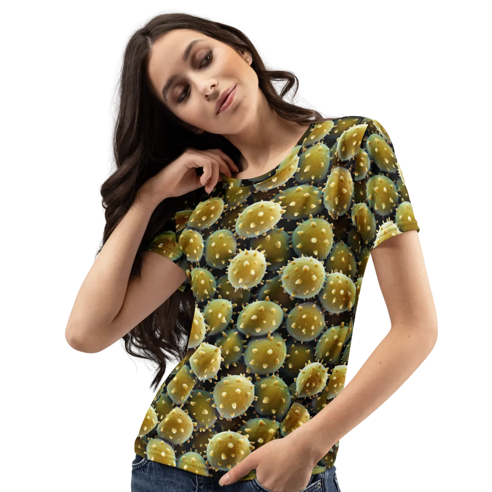 Golden Spore on Women's Crew Neck T-Shirt — Left Front