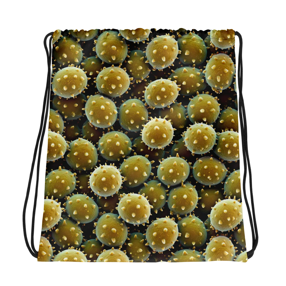 Golden Spore on Drawstring Bag — Photo