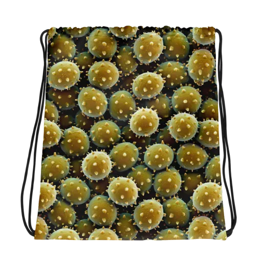 Golden Spore on a Drawstring Bag