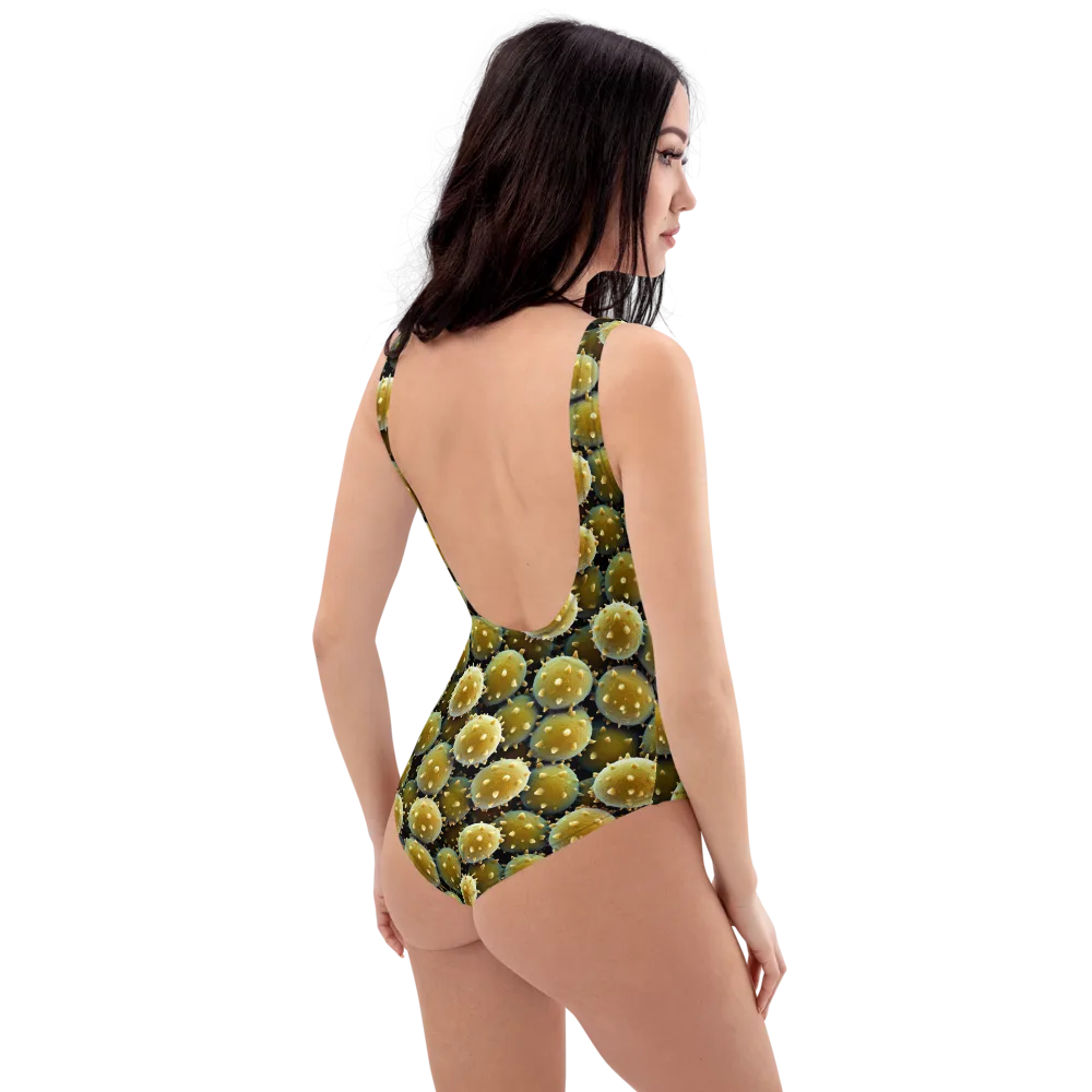 Golden Spore on One-Piece Swimsuit — Right Back