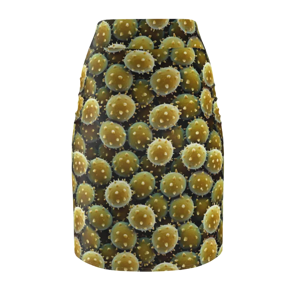 Golden Spore on Pencil Skirt — Back